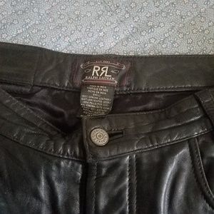 Mens vintage RRL Leather jeans